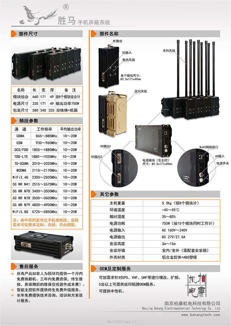 SMa-818K90 无线干扰仪(图2)